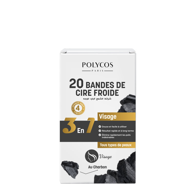 BANDE DE CIRE FROIDE AU CHARBON ( VISAGE )